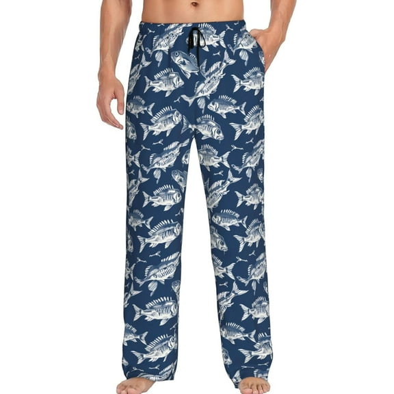 PISONIC Funny Mens Pajama Pants Lounge Men's Pajama Bottoms Soft Sleep Pants With Pockets Drawstring