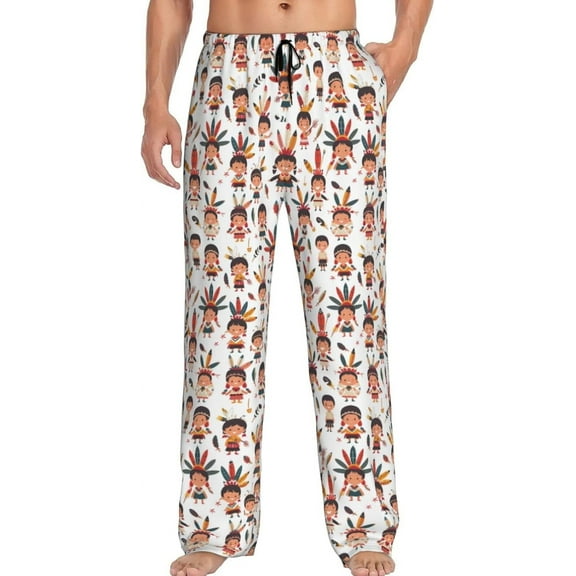 PISONIC Funny Mens Pajama Pants Lounge Men's Pajama Bottoms Soft Sleep Pants With Pockets Drawstring
