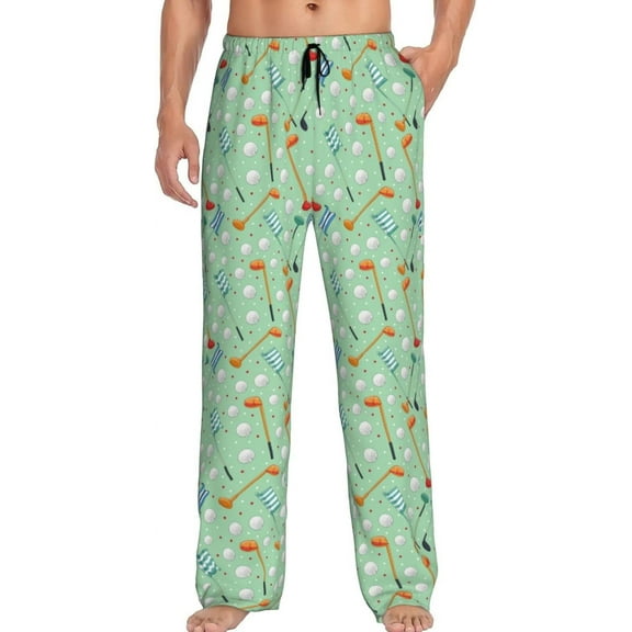 PISONIC Funny Mens Pajama Pants Lounge Men's Pajama Bottoms Soft Sleep Pants With Pockets Drawstring