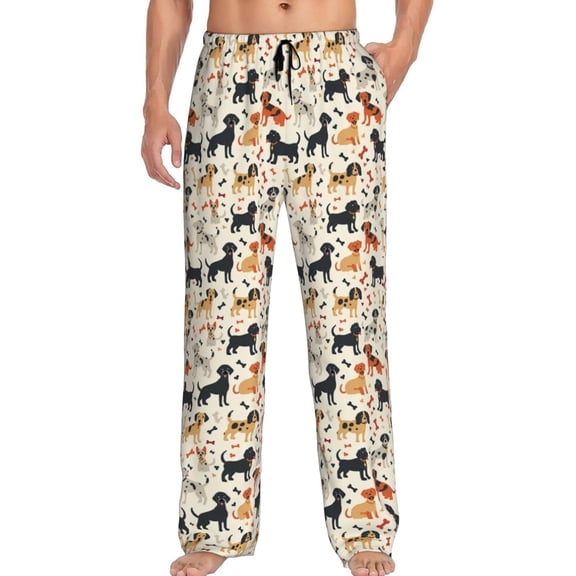 PISONIC Funny Mens Pajama Pants Lounge Men's Pajama Bottoms Soft Sleep Pants With Pockets Drawstring