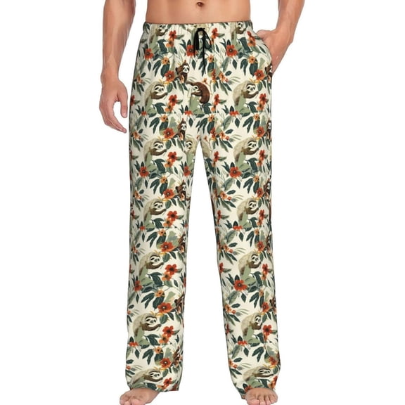 PISONIC Funny Mens Pajama Pants Lounge Men's Pajama Bottoms Soft Sleep Pants With Pockets Drawstring