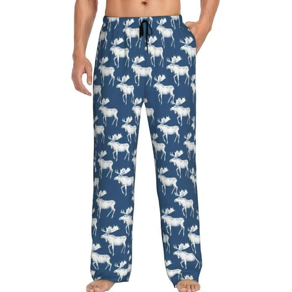 PISONIC Funny Mens Pajama Pants Lounge Men's Pajama Bottoms Soft Sleep Pants With Pockets Drawstring