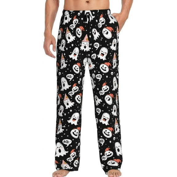 PISONIC Funny Mens Pajama Pants Lounge Men's Pajama Bottoms Soft Sleep Pants With Pockets Drawstring