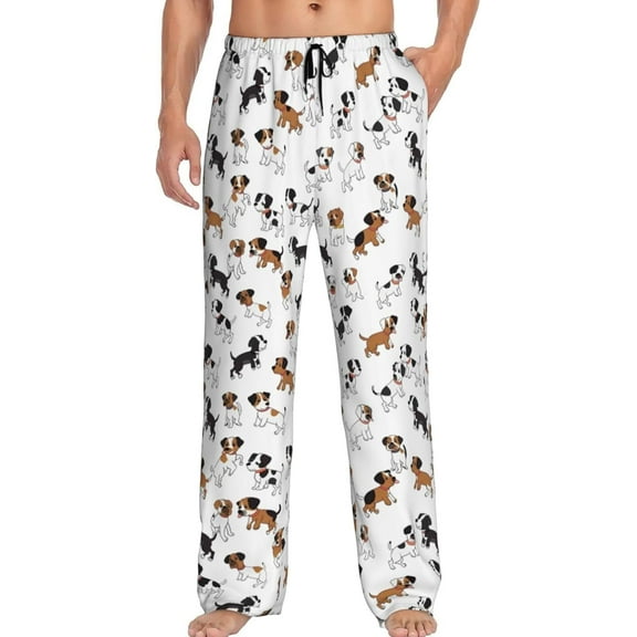 PISONIC Funny Mens Pajama Pants Lounge Men's Pajama Bottoms Soft Sleep Pants With Pockets Drawstring
