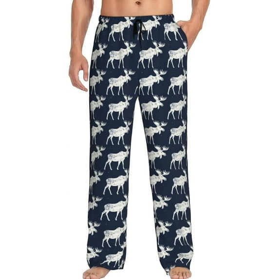 PISONIC Funny Mens Pajama Pants Lounge Men's Pajama Bottoms Soft Sleep Pants With Pockets Drawstring