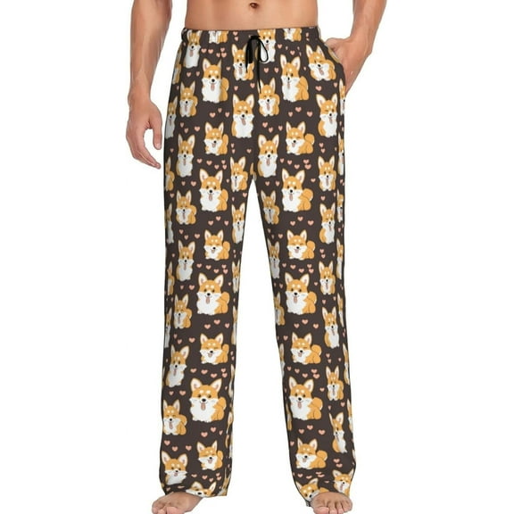 PISONIC Funny Mens Pajama Pants Lounge Men's Pajama Bottoms Soft Sleep Pants With Pockets Drawstring