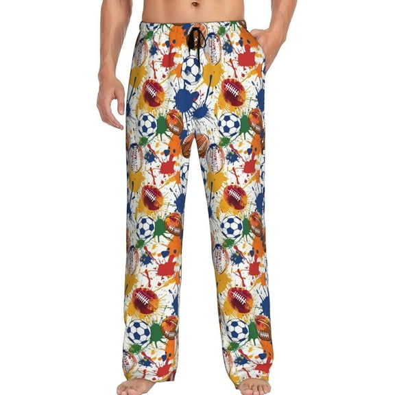 PISONIC Funny Mens Pajama Pants Lounge Men's Pajama Bottoms Soft Sleep Pants With Pockets Drawstring