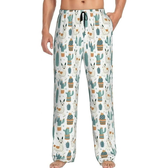PISONIC Funny Mens Pajama Pants Lounge Men's Pajama Bottoms Soft Sleep Pants With Pockets Drawstring