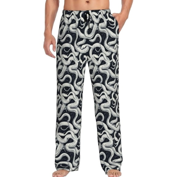 PISONIC Funny Mens Pajama Pants Lounge Men's Pajama Bottoms Soft Sleep Pants With Pockets Drawstring