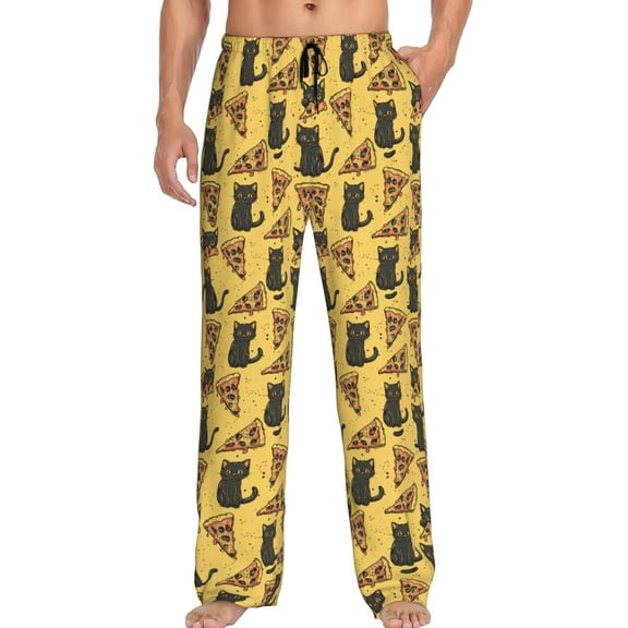 PISONIC Funny Mens Pajama Pants Lounge Men's Pajama Bottoms Soft Sleep Pants With Pockets Drawstring