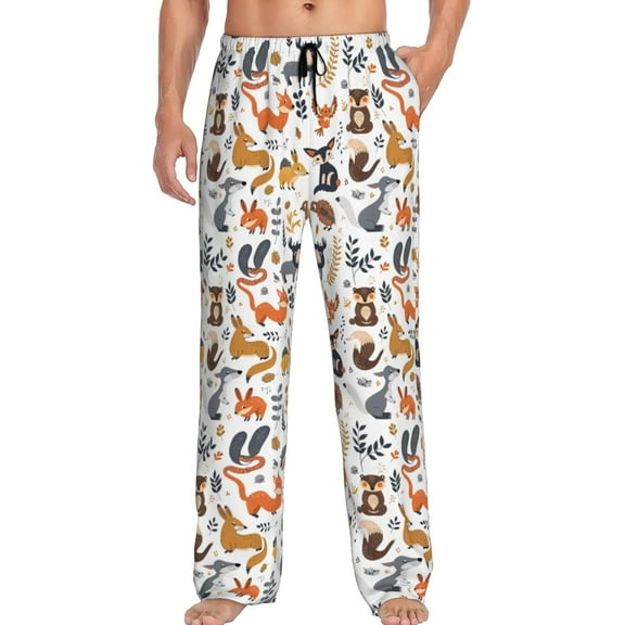 PISONIC Funny Mens Pajama Pants Lounge Men's Pajama Bottoms Soft Sleep Pants With Pockets Drawstring