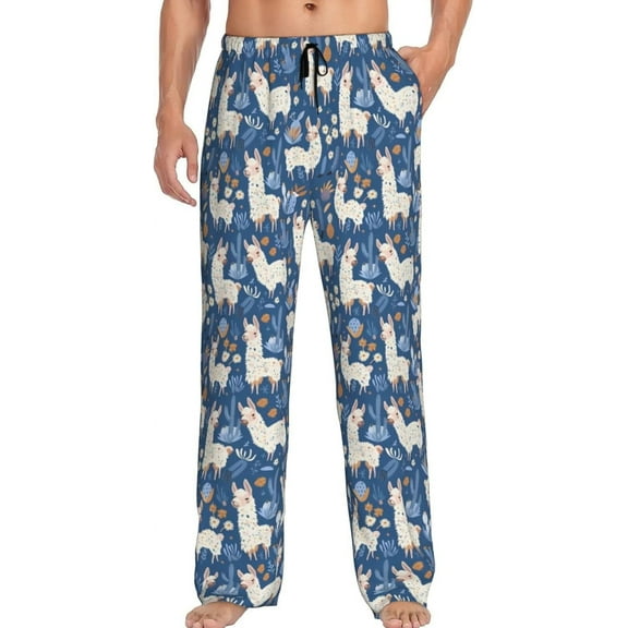 PISONIC Funny Mens Pajama Pants Lounge Men's Pajama Bottoms Soft Sleep Pants With Pockets Drawstring