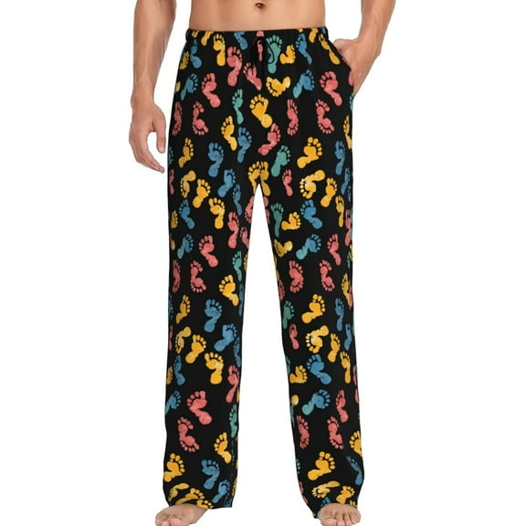 PISONIC Funny Mens Pajama Pants Lounge Men's Pajama Bottoms Soft Sleep Pants With Pockets Drawstring