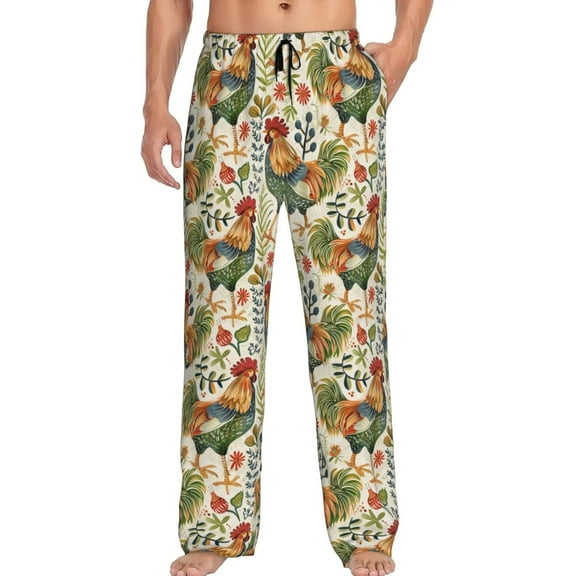 PISONIC Funny Mens Pajama Pants Lounge Men's Pajama Bottoms Soft Sleep Pants With Pockets Drawstring