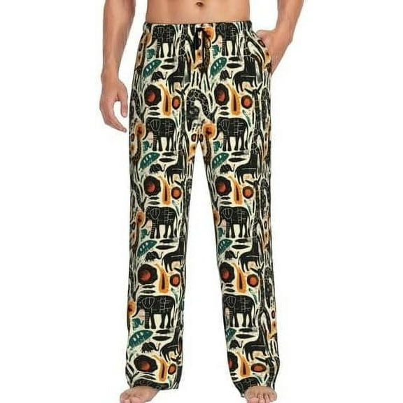 PISONIC Funny Mens Pajama Pants Lounge Men's Pajama Bottoms Soft Sleep Pants With Pockets Drawstring