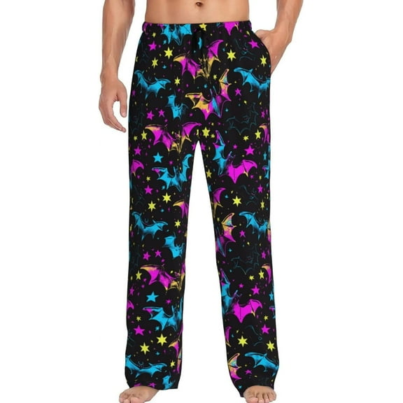 PISONIC Funny Mens Pajama Pants Lounge Men's Pajama Bottoms Soft Sleep Pants With Pockets Drawstring
