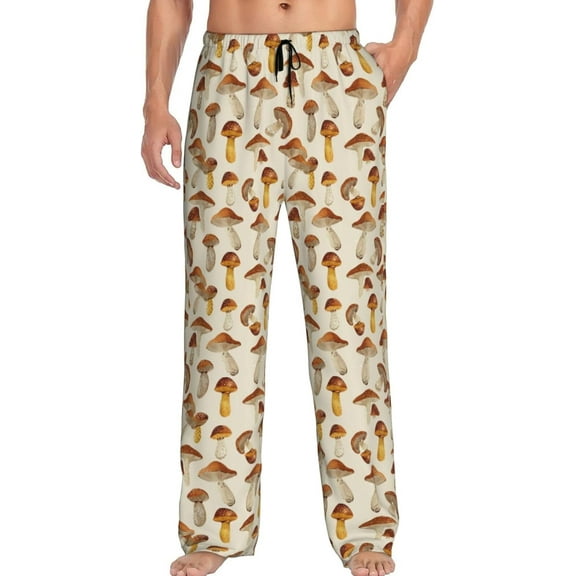 PISONIC Funny Mens Pajama Pants Lounge Men's Pajama Bottoms Soft Sleep Pants With Pockets Drawstring