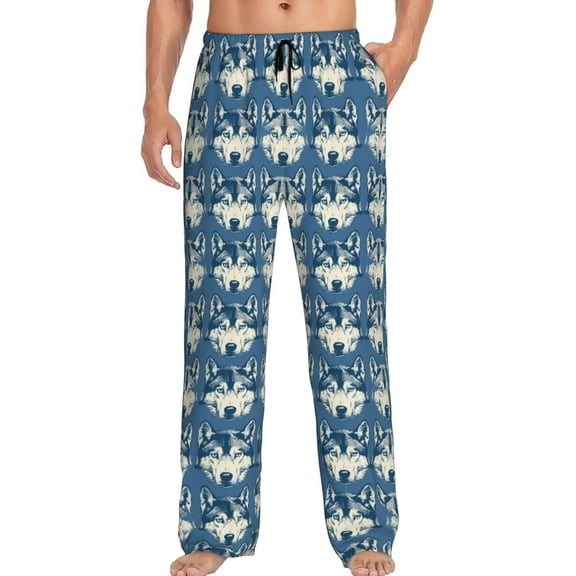 PISONIC Funny Mens Pajama Pants Lounge Men's Pajama Bottoms Soft Sleep Pants With Pockets Drawstring