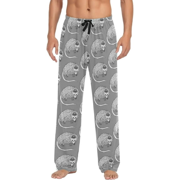 PISONIC Funny Mens Pajama Pants Lounge Men's Pajama Bottoms Soft Sleep Pants With Pockets Drawstring