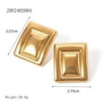 thumbnail image 1 of PISONIC Gold Silver Statement Geometric Textured Earrings Spiral Earrings Chunky Trendy Knot Stud Long Twisted Link Earring Jewelry Set for Women, 1 of 12