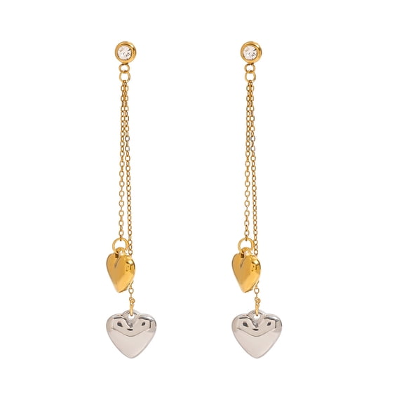 PISONIC Gold and Silver Mixed Long Chain Tassel Earrings for Women - Fashion Statement Drop Dangle Thread Earrings Jewelry Gift
