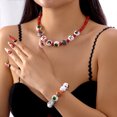thumbnail image 1 of PISONIC Halloween Necklace and Bracelet Set, Holiday Gift Jewelry for Women Costume Party Outfits Holiday Jewelry Gifts, 1 of 18