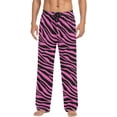 thumbnail image 1 of PISONIC Pink Zebra Print Mens Pajama Pants Lounge Men's Pajama Bottoms Soft Sleep Pants With Pockets Drawstring, 1 of 6