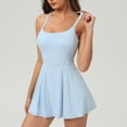 thumbnail image 1 of PISONIC Tennis Dress with Built in Shorts and Bra Athletic Dress for Women Summer Golf Active Workout Dress, 1 of 8