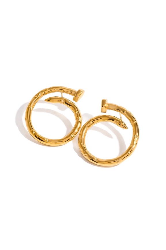 Trendy Rotating Nail Earrings | Unique Modern Screw-In Jewelry for Women