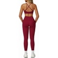thumbnail image 1 of PISONIC Two Piece Workout Sets For Women Sport Bra Matching High Waist Scrunch Butt Leggings Gym Yoga Active Wear Outfits, 1 of 6