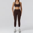 thumbnail image 1 of PISONIC Two Piece Workout Sets for Women Color Block Sports Bra and High Waist Leggings Gym Yoga Active Wear Outfits, 1 of 6