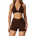 thumbnail image 1 of PISONIC Two Pieces Workout Sets For Women Tank Top Matching High Waist Tummy Control Shorts Gym Yoga Active Wear Outfits, 1 of 8