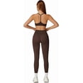 thumbnail image 1 of PISONIC Two Pieces Workout Sets for Women Y Back Sports Bra Matching V Cut Leggings Gym Yoga Active Wear Outfits with Pocket, 1 of 12