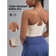 thumbnail image 1 of PISONIC Women's Sports Bra - Breathable & Comfortable Yoga & Fitness Top with Straps, Medium Stretch, Non-Padded, Perfect for Workouts & Casual Wear, Workout Clothes, 1 of 12