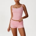 thumbnail image 1 of PISONIC Women's Two Piece Outfit Lace Trim Top and Shorts Set 2 Piece Lounge Sets Gym Yoga Athletic Clothes, 1 of 8