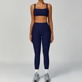 thumbnail image 1 of PISONIC Women's Yoga Outfits 2 Piece High Waisted Leggings with Sports Bra Gym Clothes Sets, 1 of 6