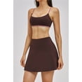 thumbnail image 1 of PISONIC Womens 2 Piece Skirt Set Workout Outfits Tennis Skirts with Built-in Shorts and Spaghetti Strap Sports Bra Gym Yoga Set, 1 of 6