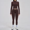 thumbnail image 1 of PISONIC Womens Two Piece Tracksuit Set Long Sleeve Zipper Jacket with Athletic High Waist Leggings Workout Outfit, 1 of 5