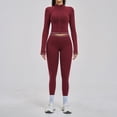 thumbnail image 1 of PISONIC Womens Two Piece Tracksuit Set Long Sleeve Zipper Jacket with Athletic High Waist Leggings Workout Outfit, 1 of 5