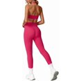 thumbnail image 1 of PISONIC Womens Workout Sets Adjustable Straps Sports Bras and High Waist Leggings Sets Pilates 2 Piece Outfits for Women, 1 of 6