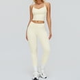 thumbnail image 1 of PISONIC Womens Workout Sets Two Piece Spaghetti Strap Adjustable Tank Top Matching High Waist Leggings Gym Work Out Clothes, 1 of 6