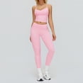 thumbnail image 1 of PISONIC Womens Workout Sets Two Piece Spaghetti Strap Adjustable Tank Top Matching High Waist Leggings Gym Work Out Clothes, 1 of 6