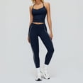 thumbnail image 1 of PISONIC Womens Workout Sets Two Piece Spaghetti Strap Adjustable Tank Top Matching High Waist Leggings Gym Work Out Clothes, 1 of 6