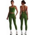 thumbnail image 1 of PISONIC Womens Workout Sets Two Piece Y Back Tank Top Matching High Waist Leggings Sets Gym Work Out Clothes, 1 of 6
