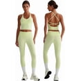 thumbnail image 1 of PISONIC Womens Workout Sets Two Piece Y Back Tank Top Matching High Waist Leggings Sets Gym Work Out Clothes, 1 of 5