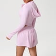 thumbnail image 1 of PISONIC Workout Sets for Women 2 Piece Long Sleeve Zip Up Jacket, High Waisted Yoga Shorts Gym Workout Sets, 1 of 7