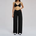 thumbnail image 1 of PISONIC Workout Sets for Women 2 Piece Yoga Outfits Twist Front Halter Sports Bras High Waist Flared Leggings Yoga Pilates Outfits Exercise Gym Sets, 1 of 9