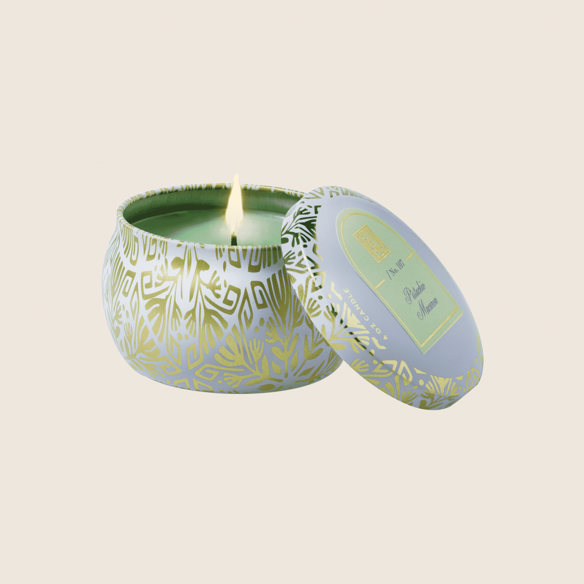 PISTACHIO MACARON Aromatique 4 oz Tin Scented Jar Candle