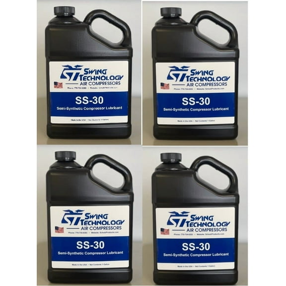 PISTON AIR COMPRESSOR OIL SS- 30 SEMI-SYNTHETIC- 4 galon CASE