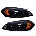thumbnail image 1 of PIT66 1Pair Signal Headlights Housing Amber Corner Headlamps Black Fit For Chevy Impala 2006-16, 1 of 7